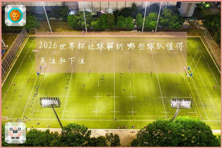 2026世界杯让球解析 哪些球队值得关注和下注
